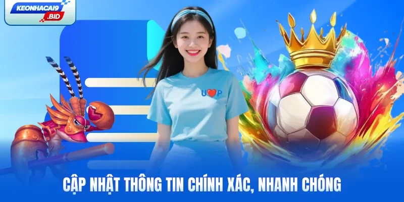 Cập nhật thông tin chính xác, nhanh chóng